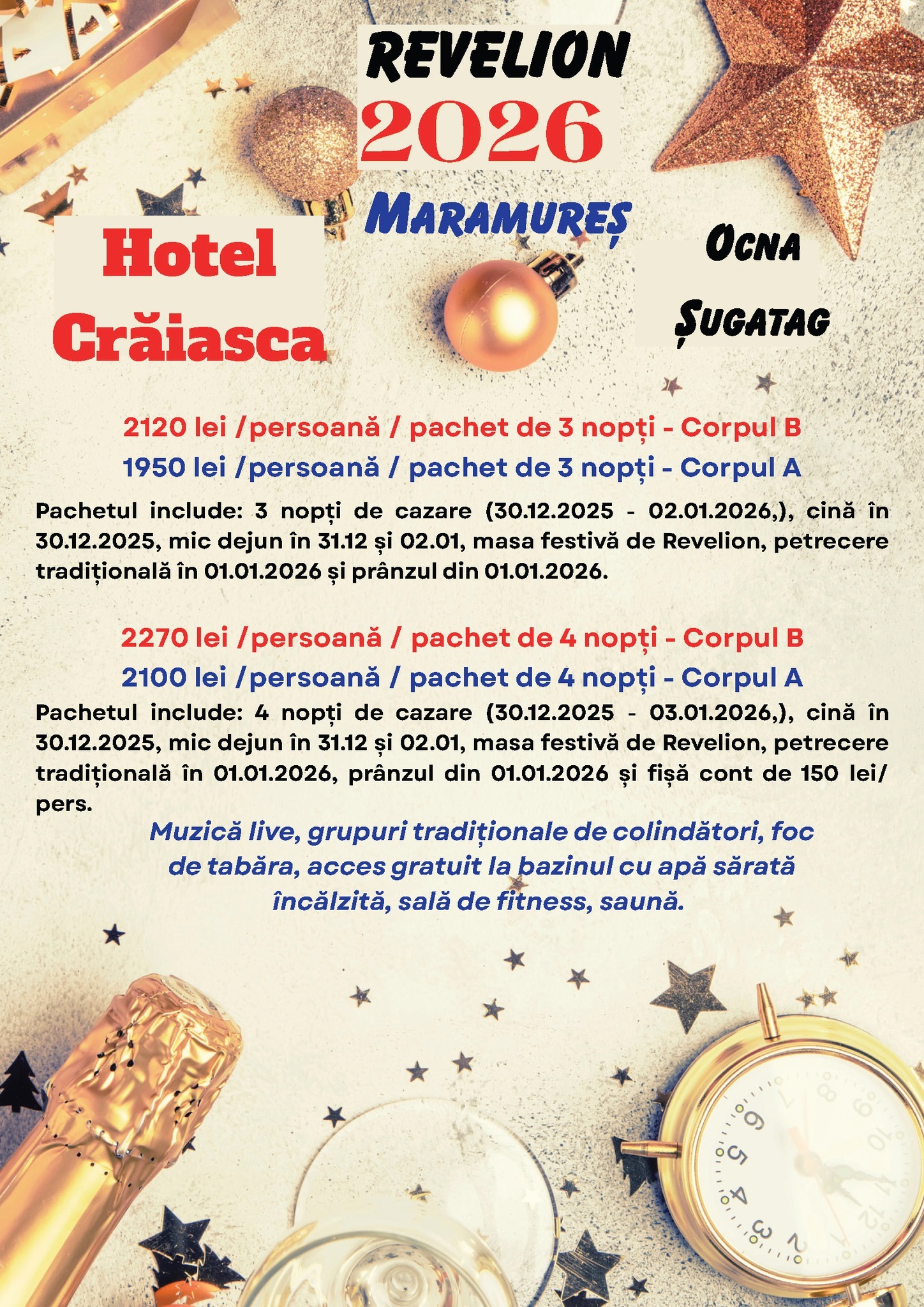 Revelion 2026 – Hotel Crăiasca Ocna Șugatag