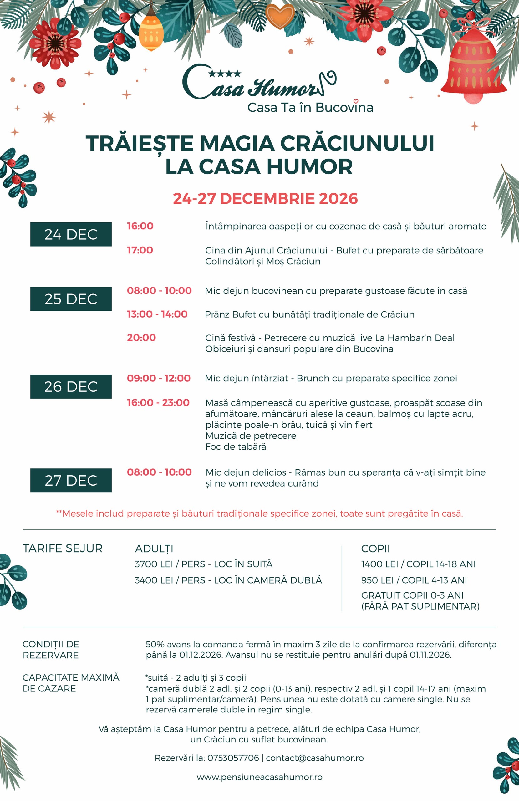 Crăciun 2026 Gura Humorului – Casa Humor