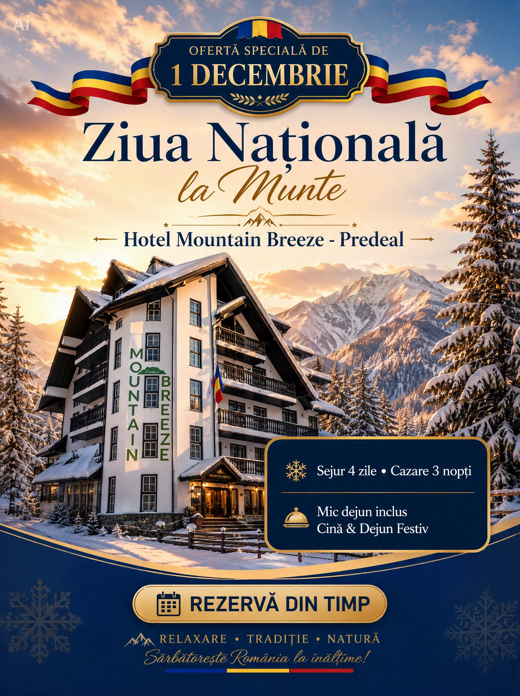 Ofertă 1 Decembrie la Predeal