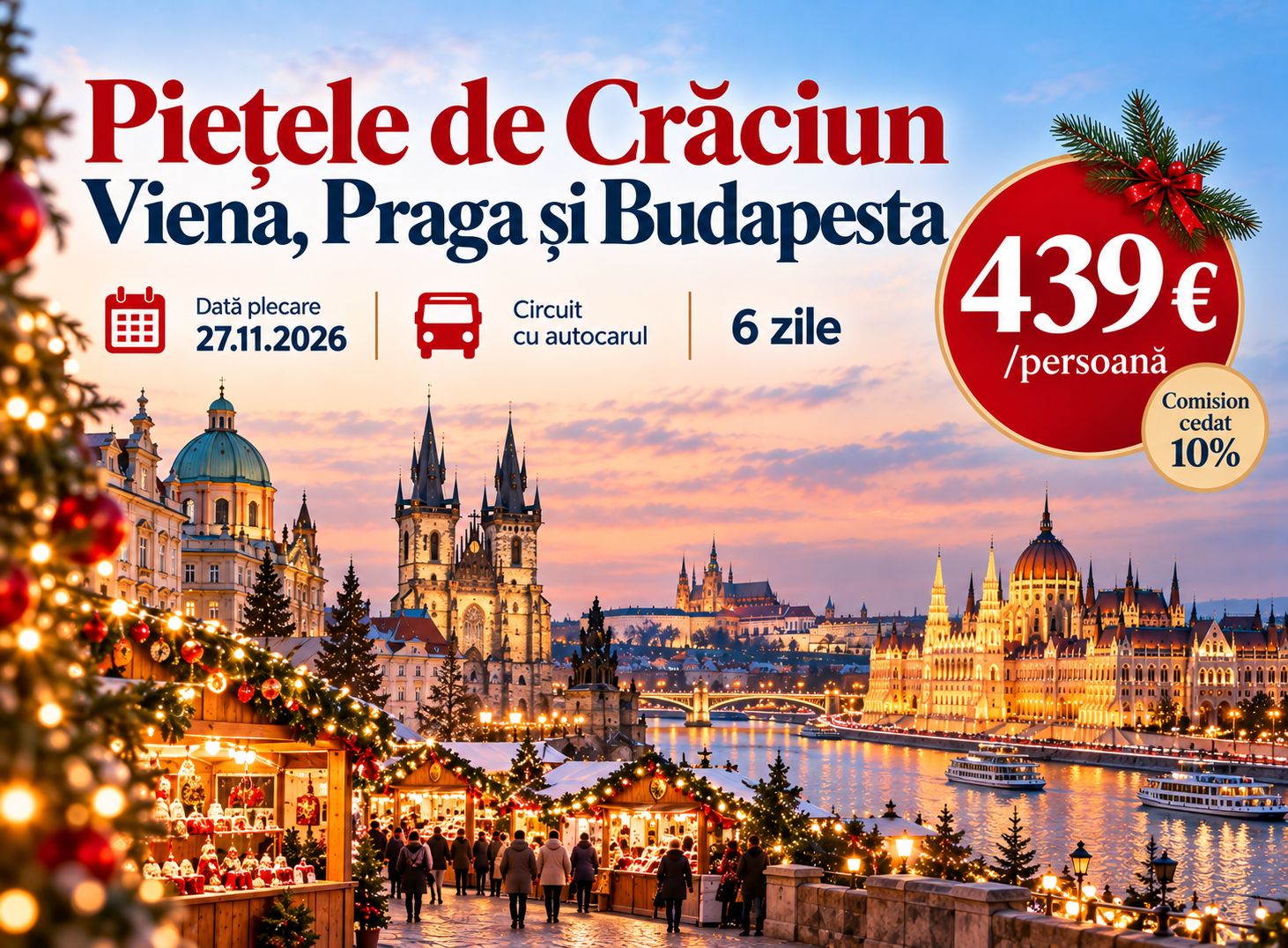 Circuit Piața de Crăciun la Budapesta – Viena