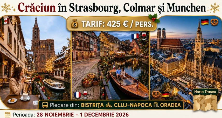 Crăciun în Strasbourg, Colmar, Munchen